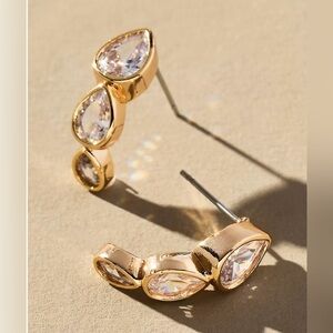 NWT Anthropologie Multi Crystal Drop Earrings